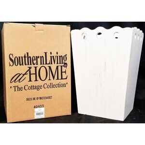 Southern Living at Home The Cottage Collection White Dress Me Up Wastebasket